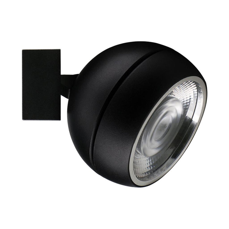 Moon 6W/9W 240V Dimmable LED Flood Wall Light Matt Black / Tri-Colour - 22820