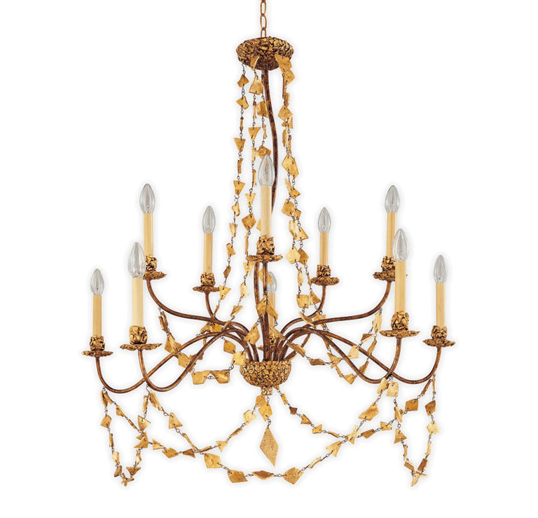 Mosaic 10 Light Chandelier Gold - FB-MOSAIC10
