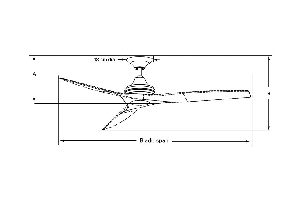 Spitfire 2 60" AC Ceiling Fan With 17W Dimmable LED Matt White Motor / Walnut Polymer Blades - MS21MW + BS21WA + SPI17LED