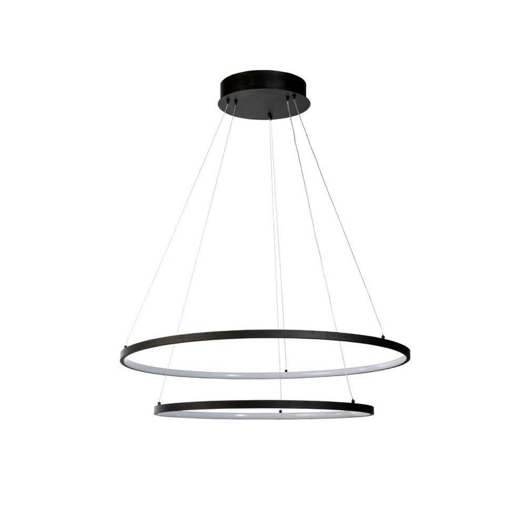 Ring Circle Design 70W LED Pendant Black / Warm White - MYFAIR-60/80 BLK