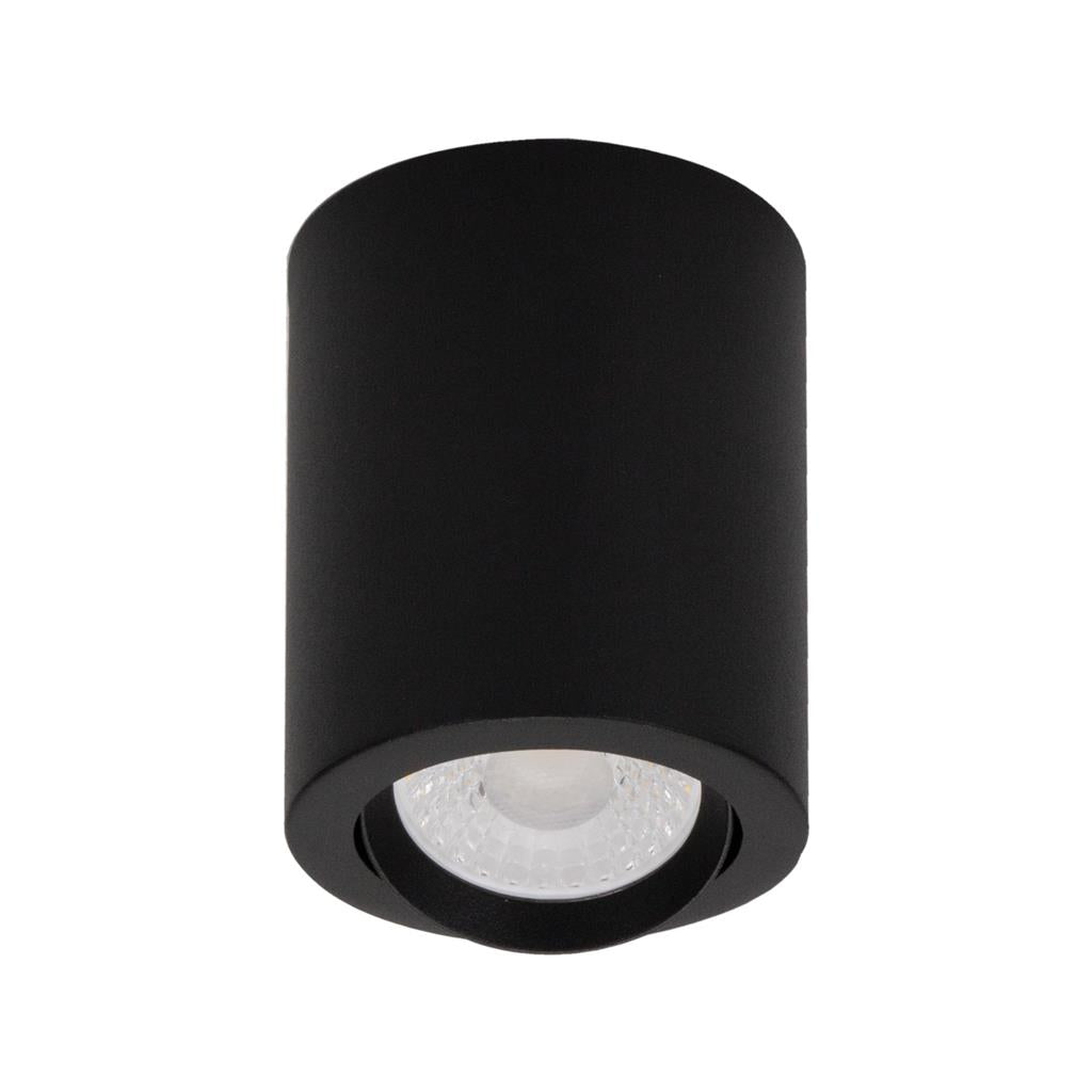 Neo-10 10W Dimmable Surface Mounted Tiltable LED Downlight Black / Tri-Colour - 21294