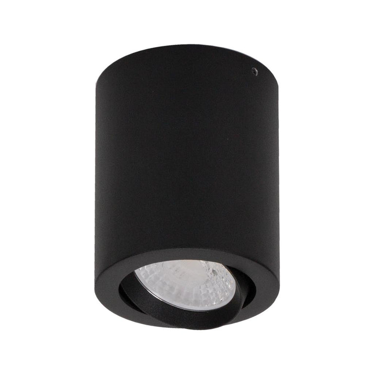 Neo-10 10W Dimmable Surface Mounted Tiltable LED Downlight Black / Tri-Colour - 21294