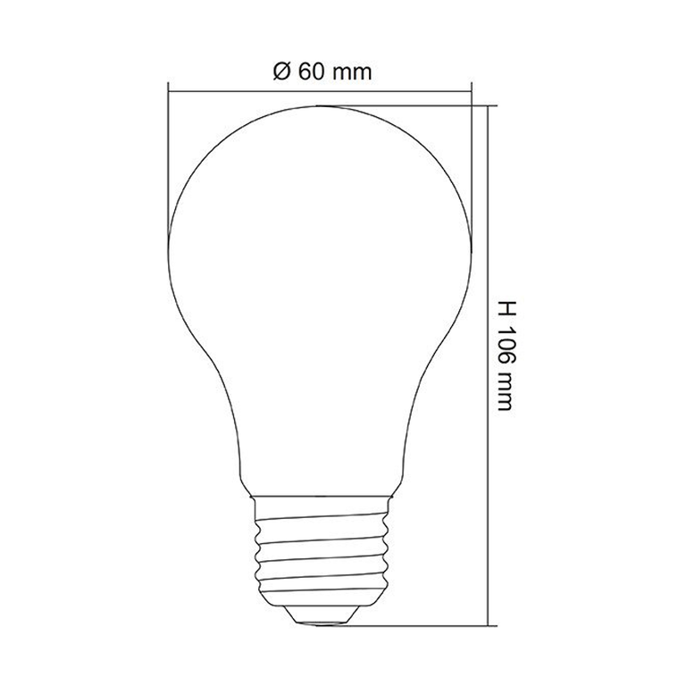 Filament Opal GLS 4W E27 Dimmable LED Globe / Warm White - LG5/27E27D