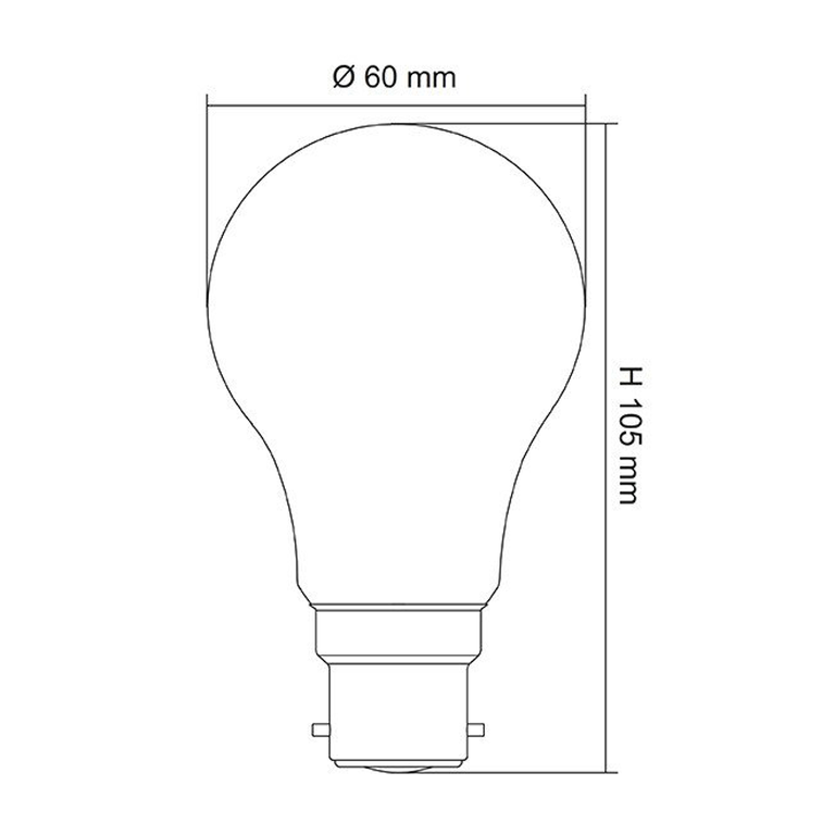 Filament Opal GLS 8W B22 Dimmable LED Globe / Warm White - LG9/27B22D