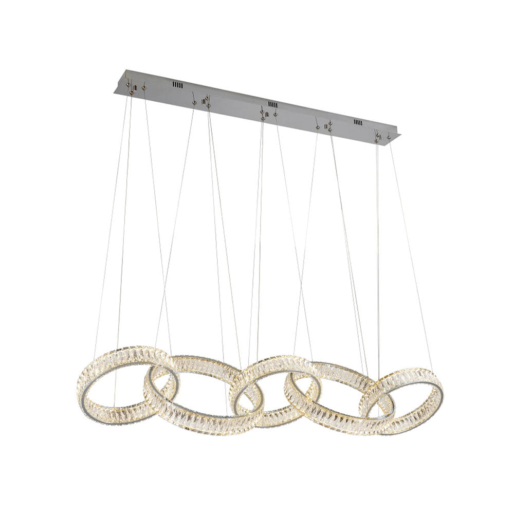 Octavia Crystal LED Pendant Chrome