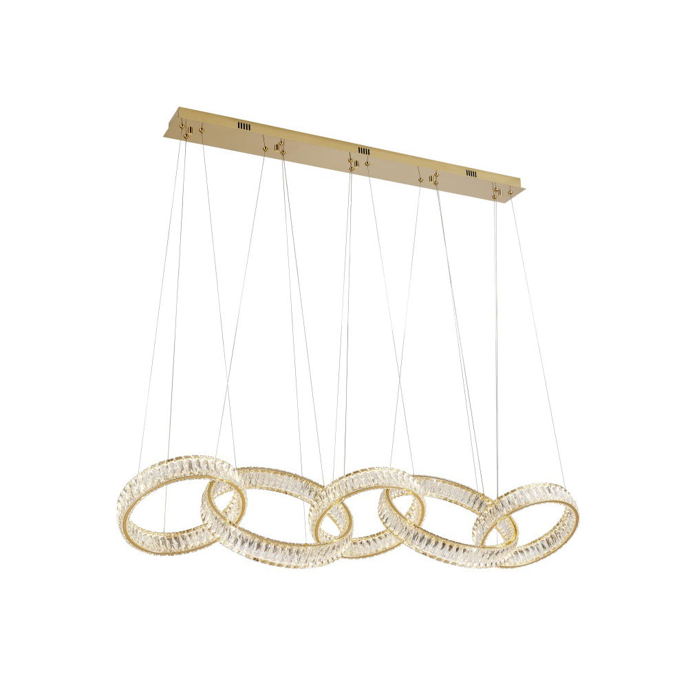 Octavia Crystal LED Pendant Gold