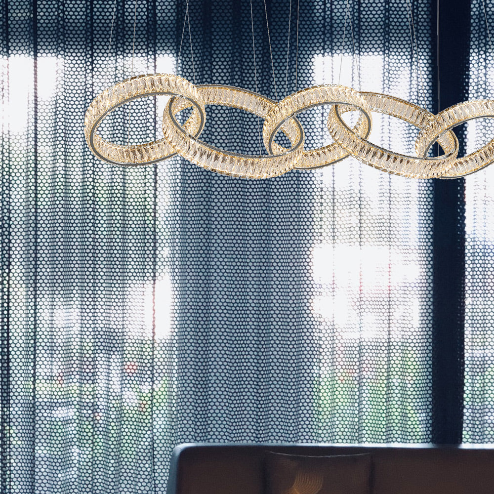 Octavia Crystal LED Pendant Chrome