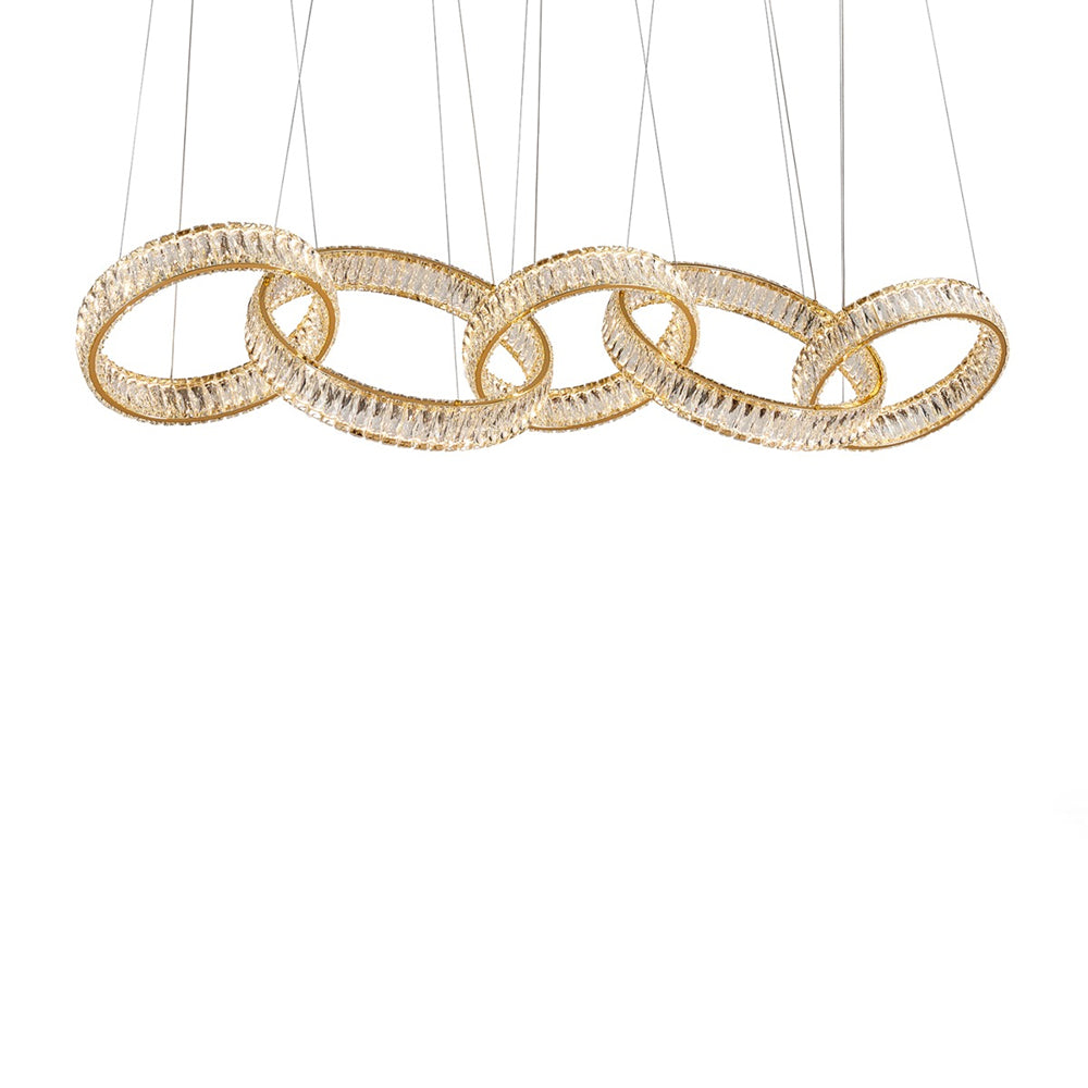 Octavia Crystal LED Pendant Gold