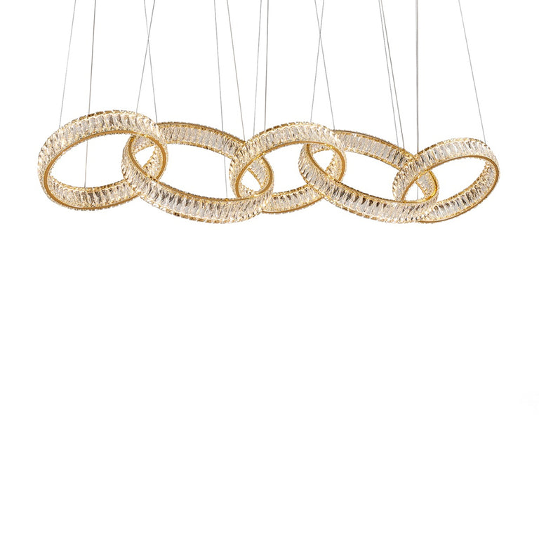 Octavia Crystal LED Pendant Gold