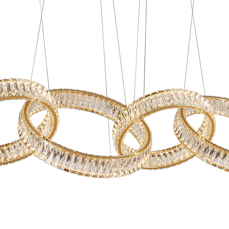 Octavia Crystal LED Pendant Gold