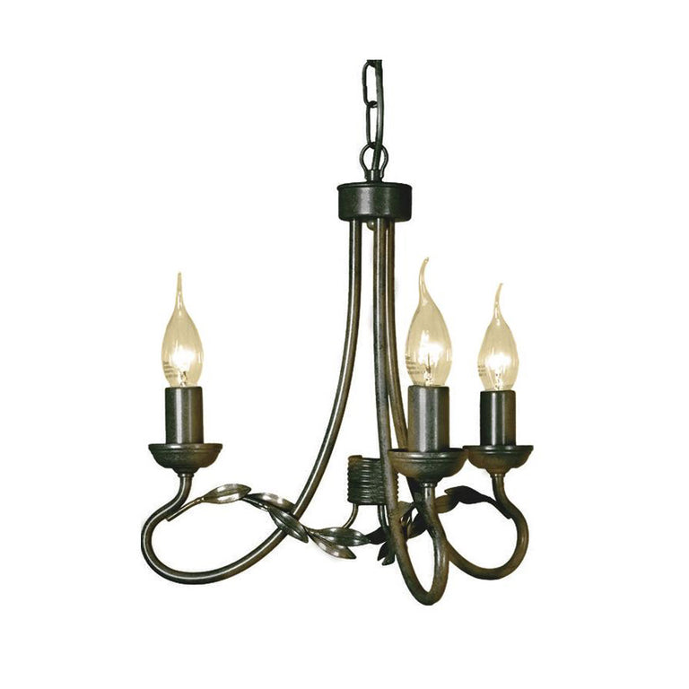 Olivia 3 Light Chandelier Black / Gold - OV3-BLK-GOLD