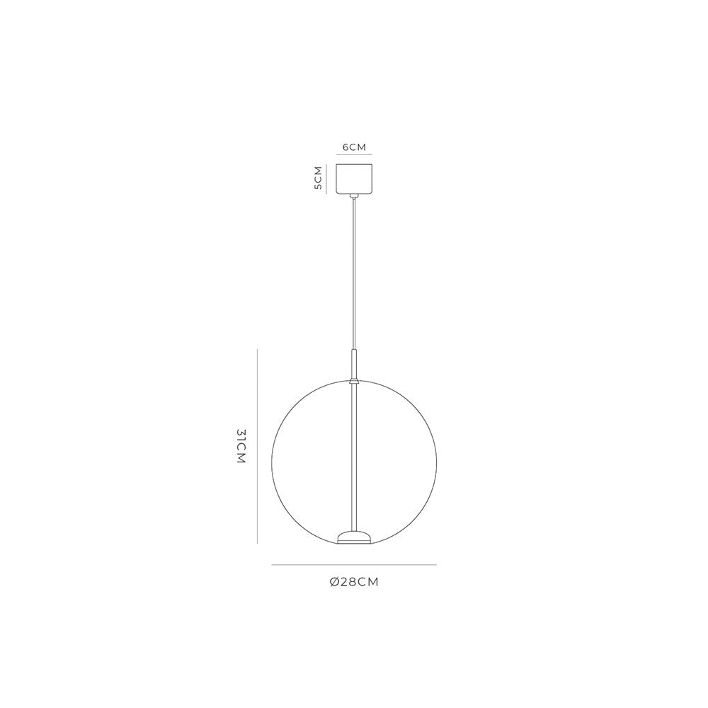 Orb Air 4W LED Pendant Light Large Clear / Warm White
