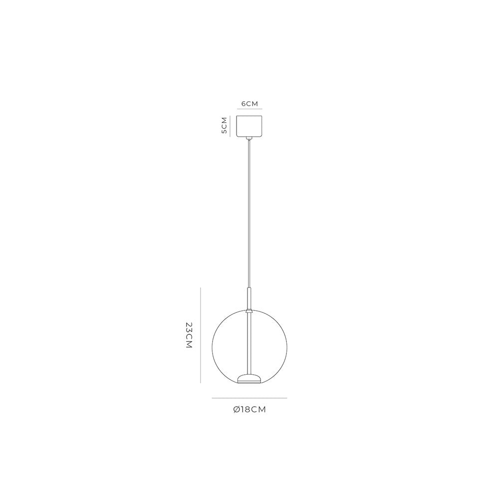 Orb Air 4W LED Pendant Light Small Frosted / Warm White