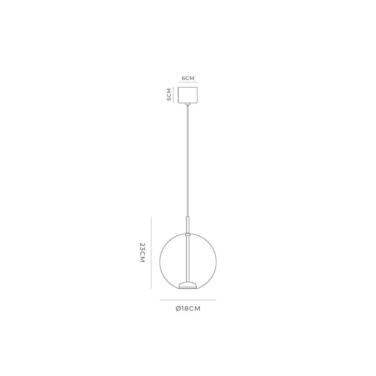 Orb Air 4W LED Pendant Light Small Frosted / Warm White
