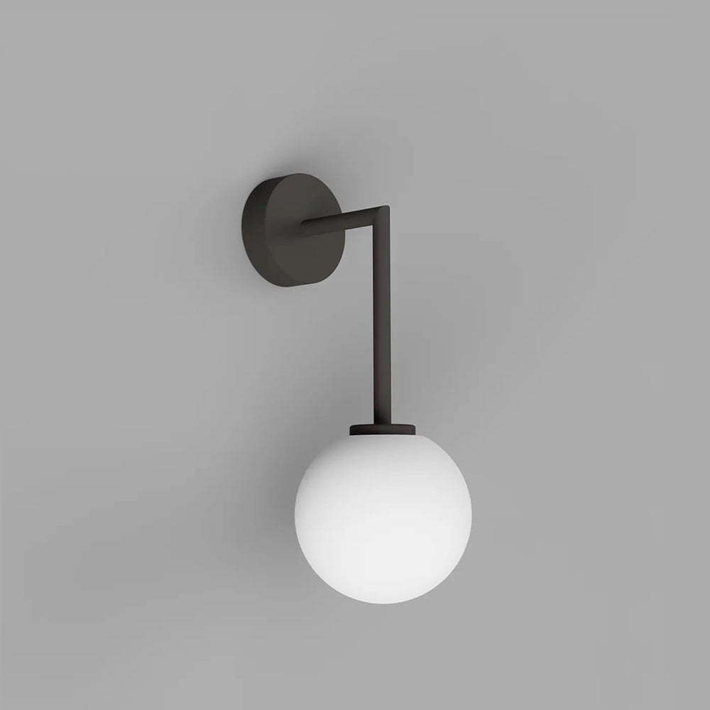 Orb Long Arm Medium Wall Light Dark Bronze IP44
