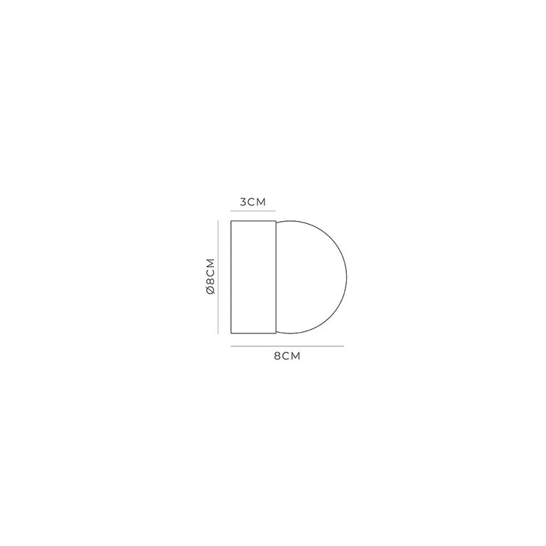 Orb Sur Mini Wall Light Iron IP44