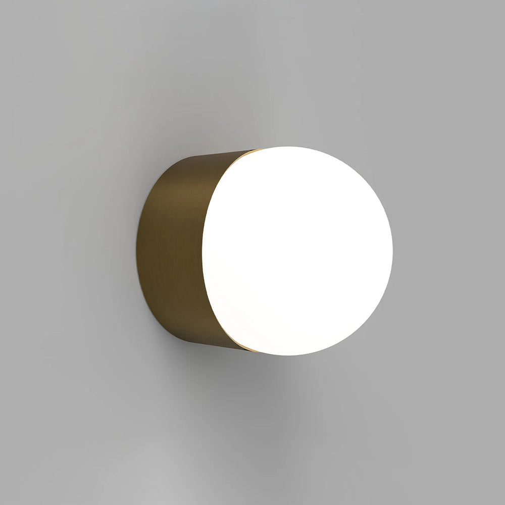 Orb Sur Medium Wall Light Old Brass IP44