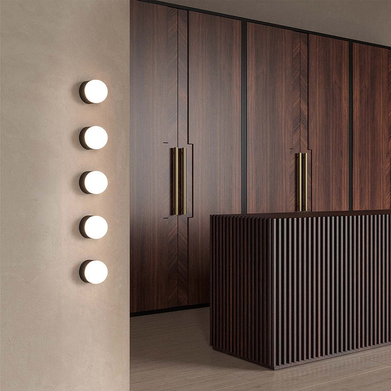 Orb Sur Medium Wall Light Iron IP44