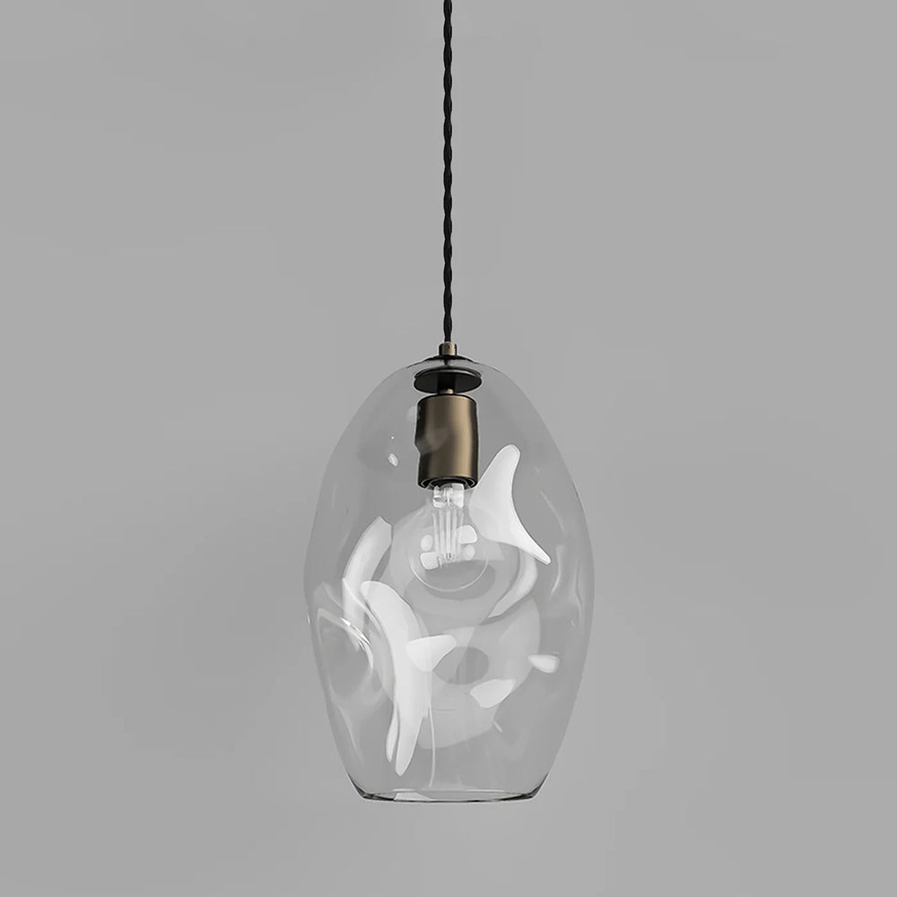 Organic Medium Pendant Light Iron / Clear