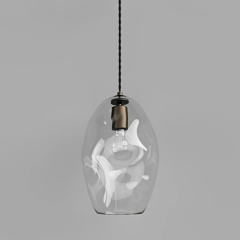 Organic Medium Pendant Light Iron / Clear