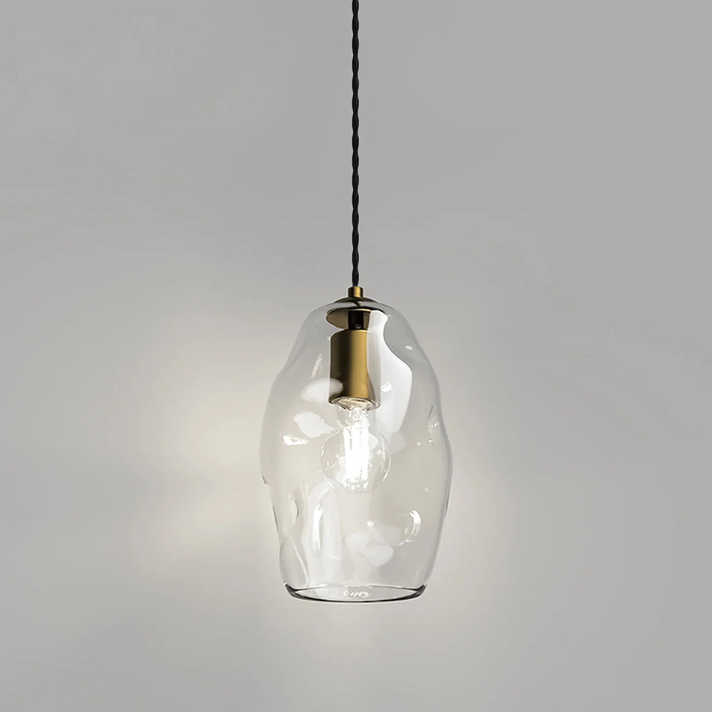Organic Medium Pendant Light Old Brass / Clear