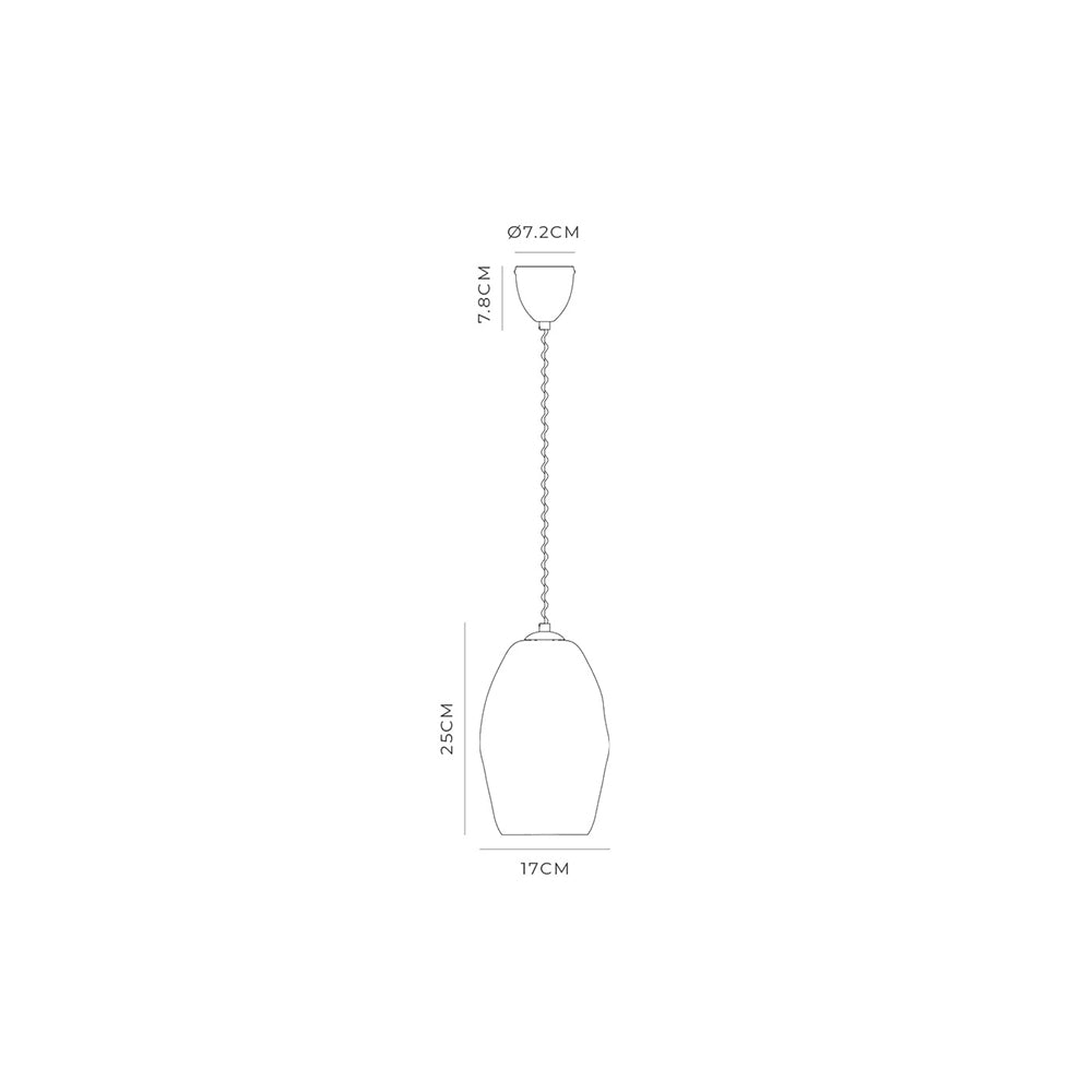Organic Medium Pendant Light Old Brass / White