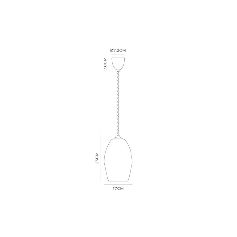 Organic Medium Pendant Light Old Brass / White