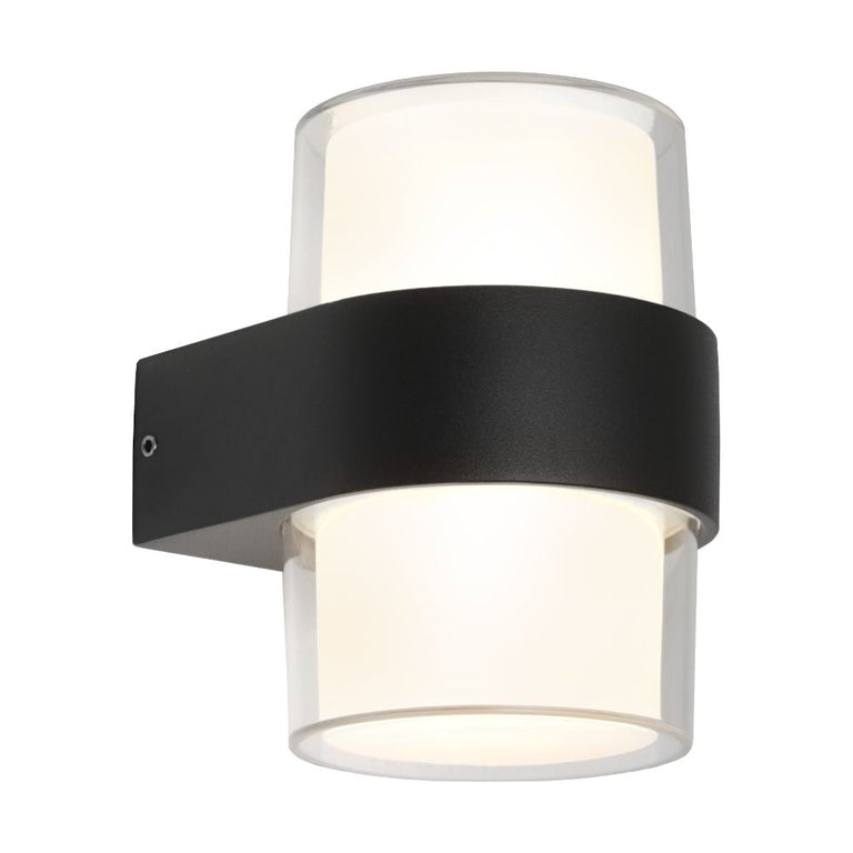 Otara Outdoor 10W LED Wall Light Black / Tri-Colour - OTAR2EBLK