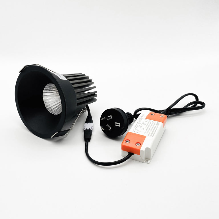 Ozone 12W LED High CRI Dimmable Downlight Black / Cool White