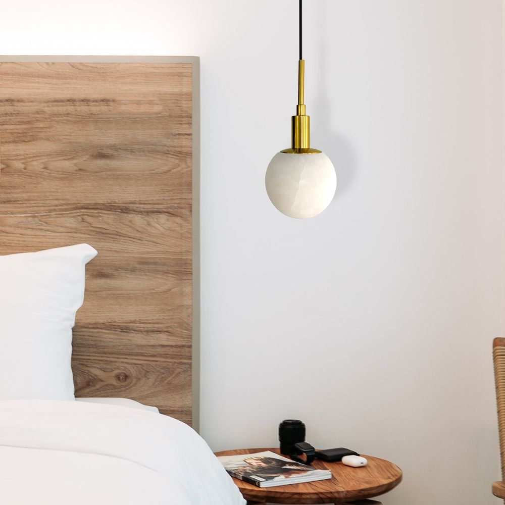 Panish Marble 1 Light Pendant Gold