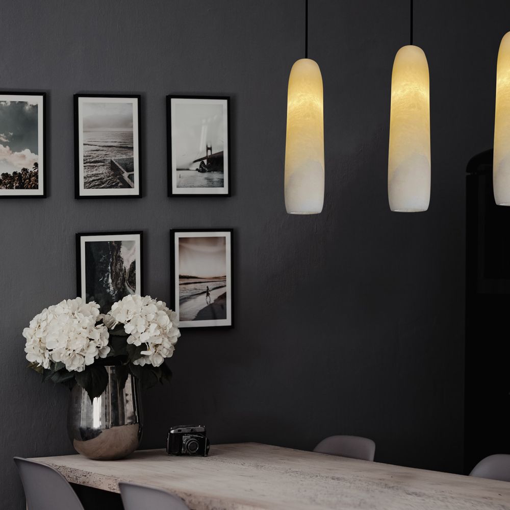 Panish 300mm Marble Pendant Black
