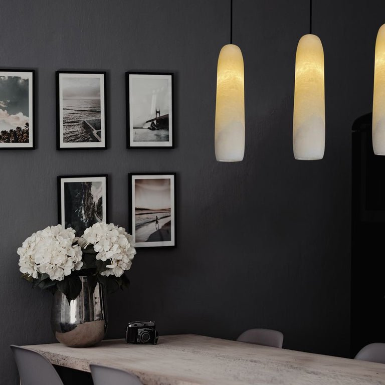 Panish 300mm Marble Pendant Black