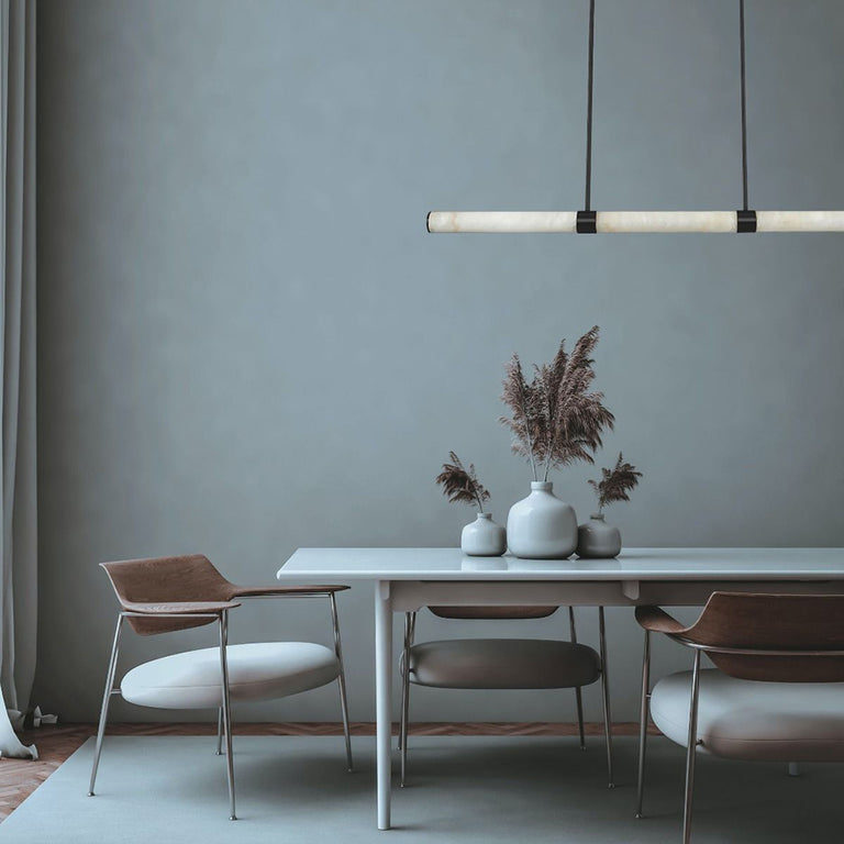 Panish 40W LED Marble Pendant Black / Warm White