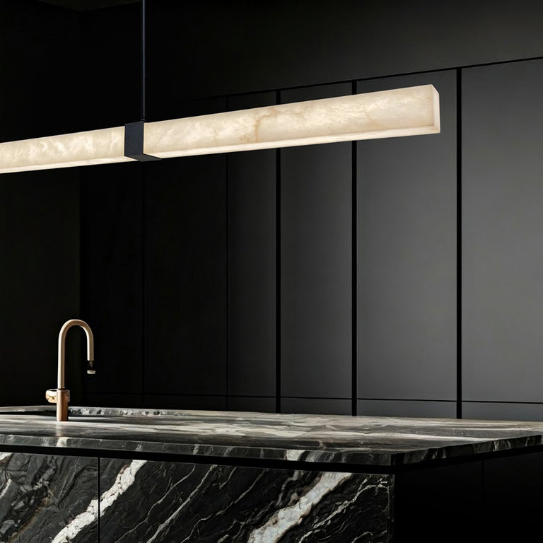 Panish Square 2000mm Pendant Black / Warm White