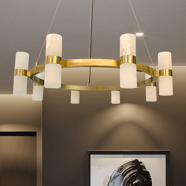 Panish Marble 16 Light Pendant Gold