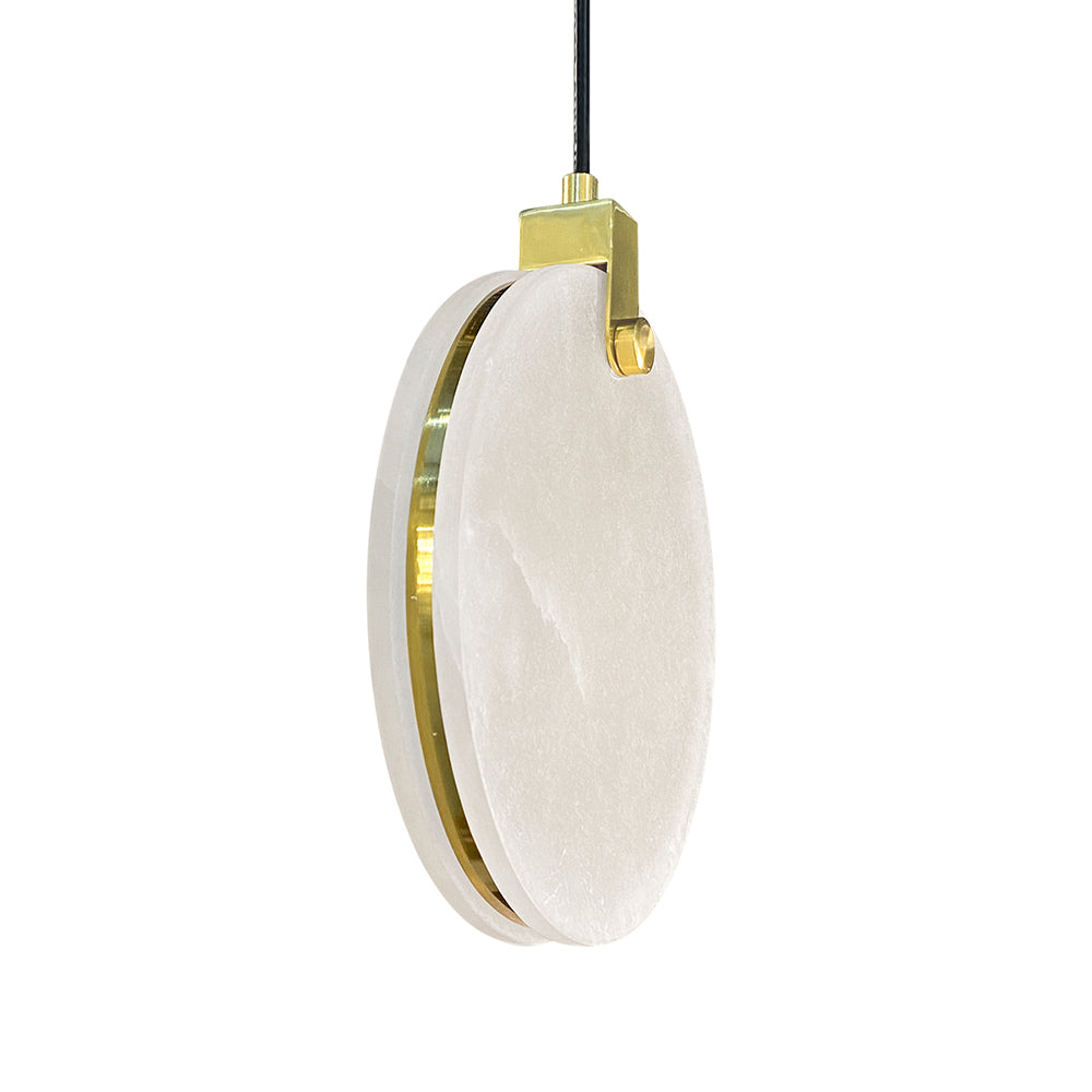 Panish 200 Disc Marble LED Pendant Gold