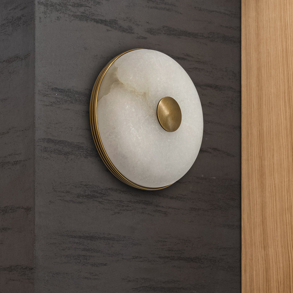 Panish Disc Wall Light Marble