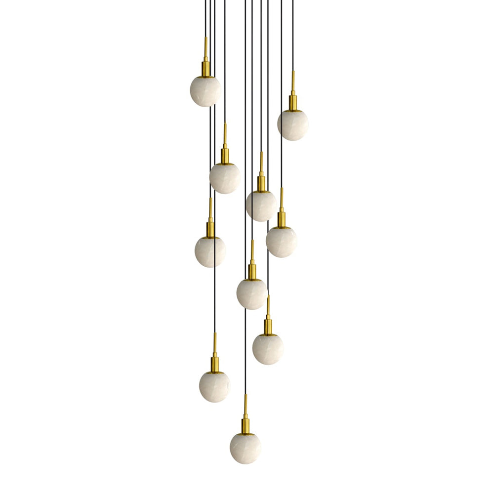 Panish Marble 10 Light Pendant Gold