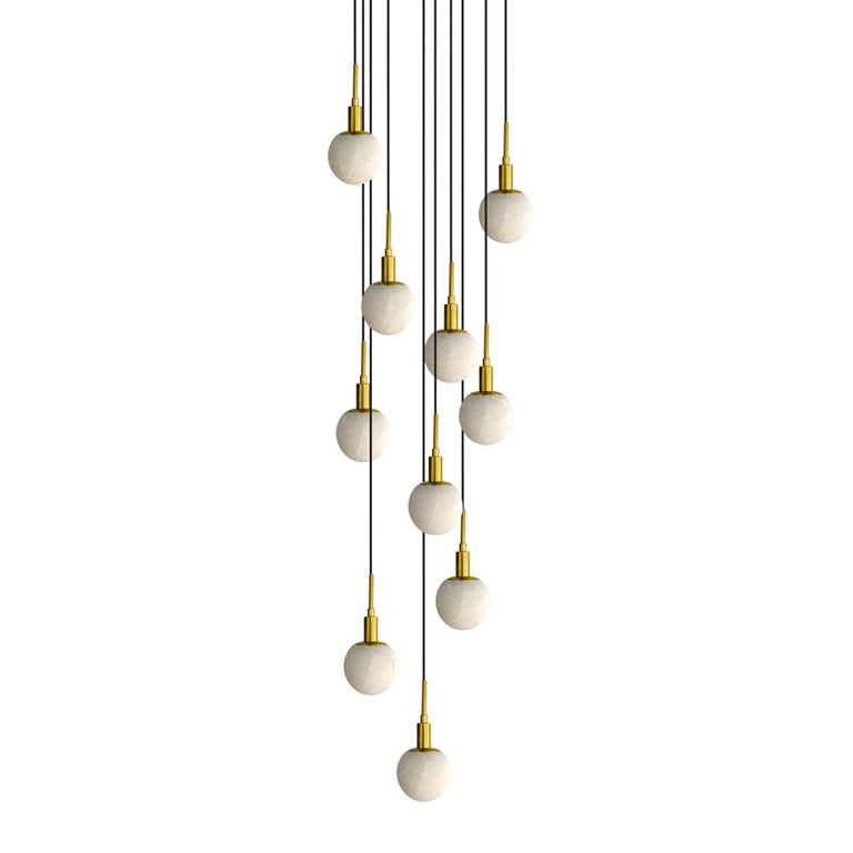 Panish Marble 10 Light Pendant Gold