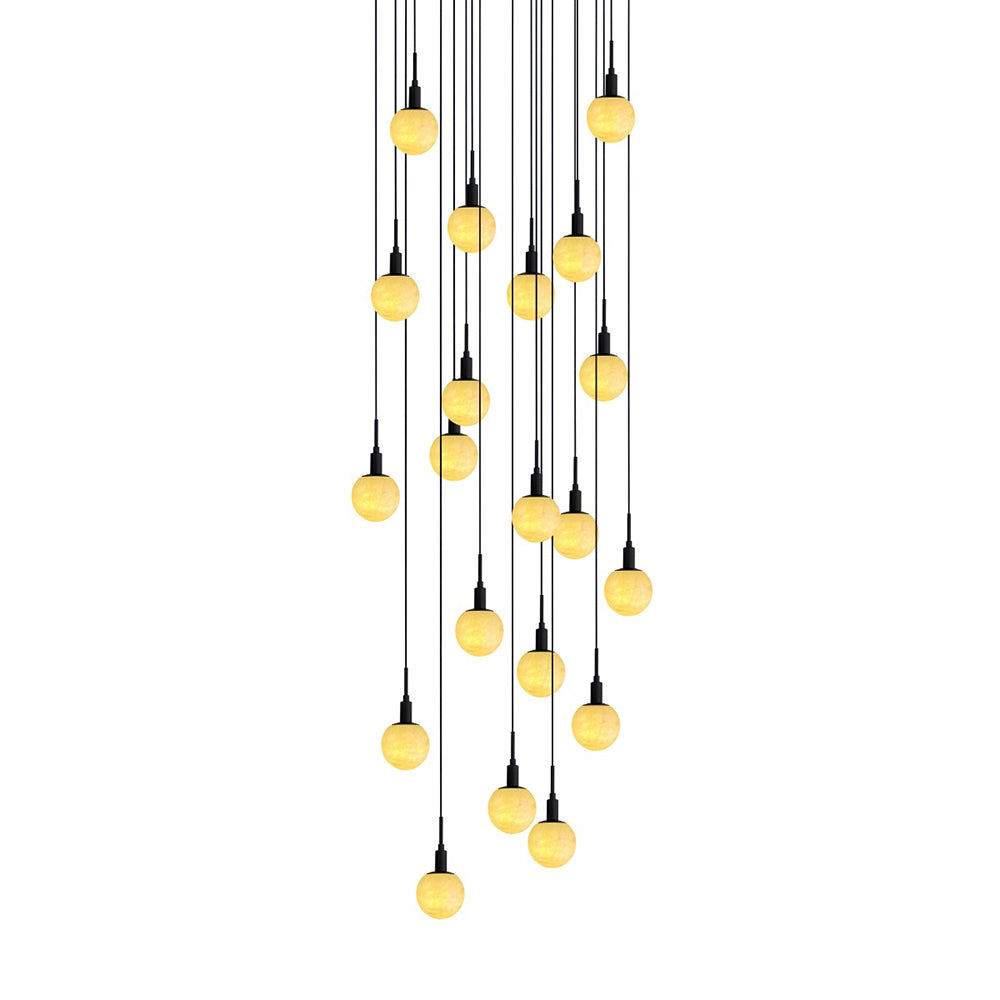 Panish Marble 20 Light Pendant Black