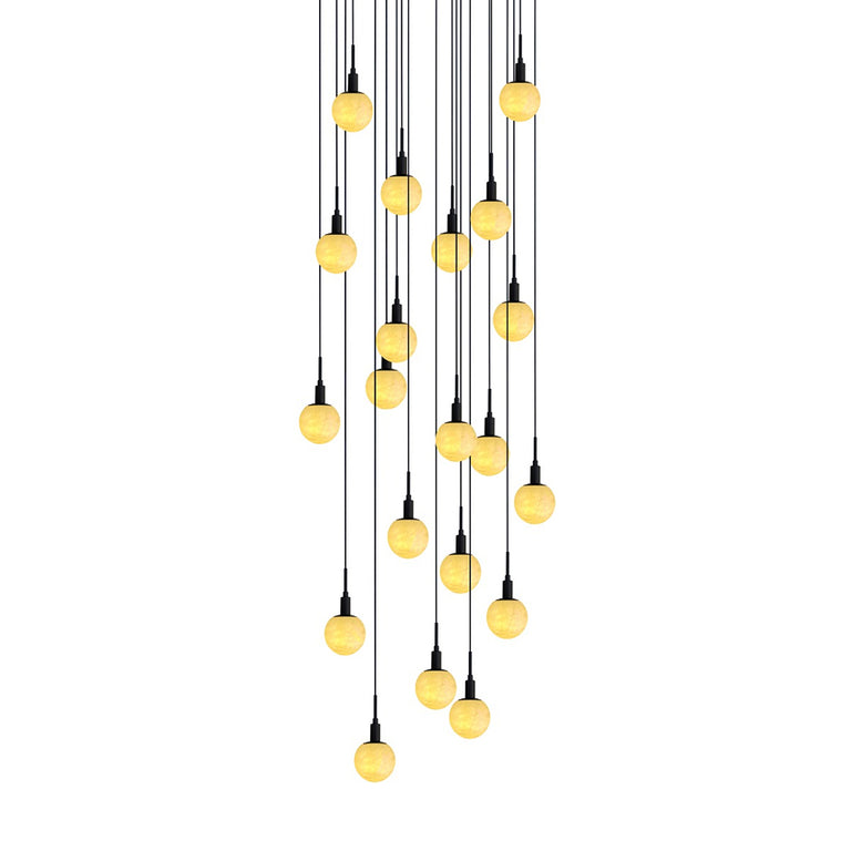 Panish Marble 20 Light Pendant Black