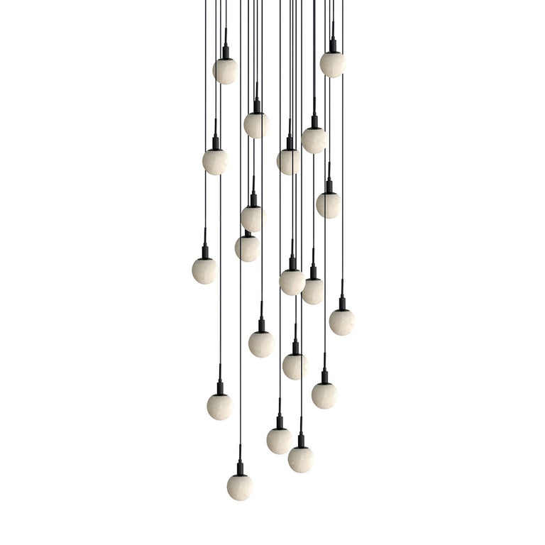 Panish Marble 20 Light Pendant Black