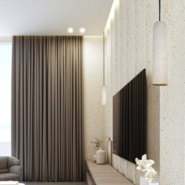 Panish 250mm LED Marble Pendant Gold