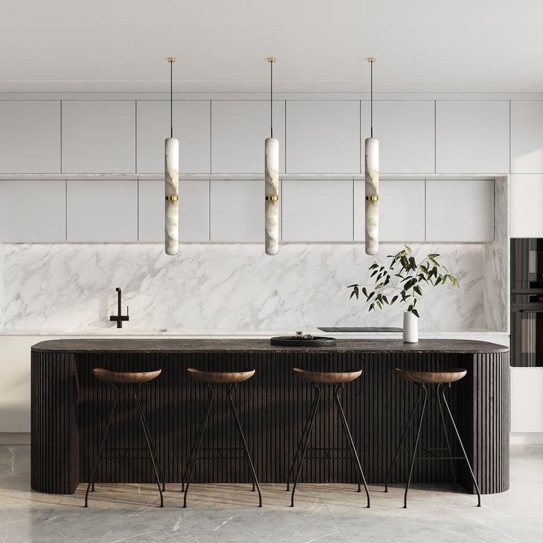 Panish 500mm LED Marble Pendant Gold