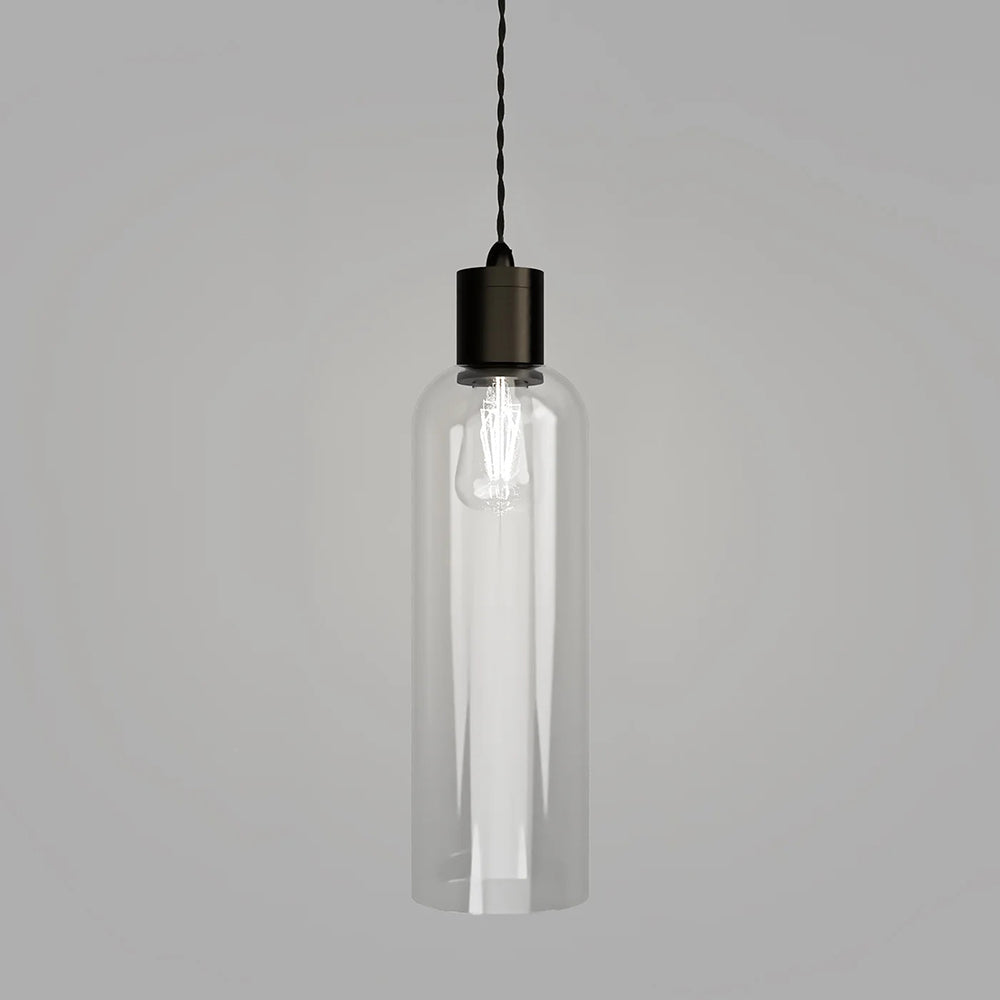 Parlour Elong Pendant Light Iron / Clear