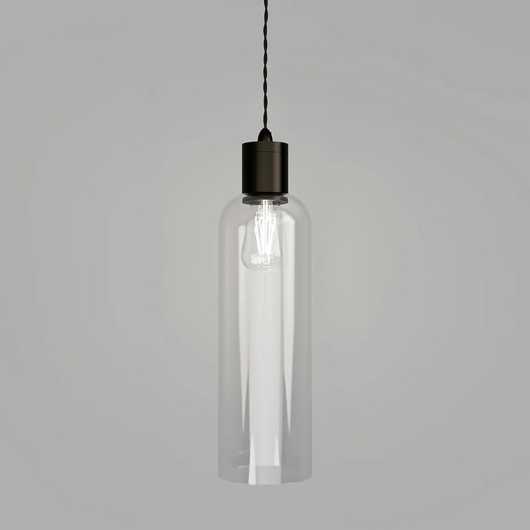 Parlour Elong Pendant Light Iron / Clear
