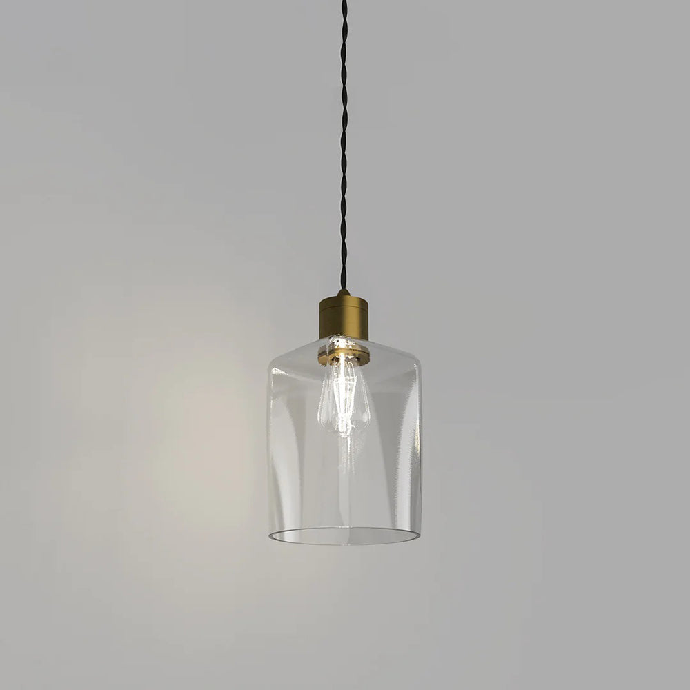 Parlour Square / Round Pendant Light Old Brass