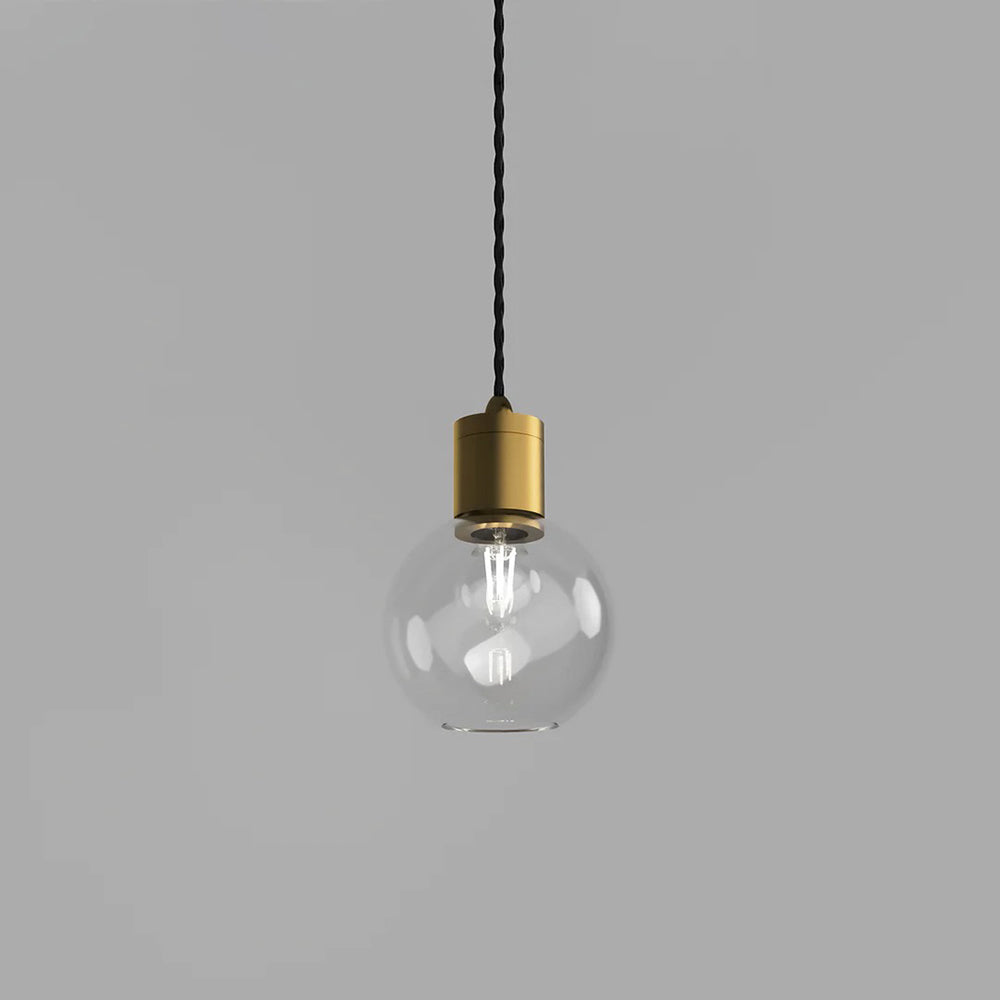 Parlour Sphere Pendant Light Old Brass / Clear