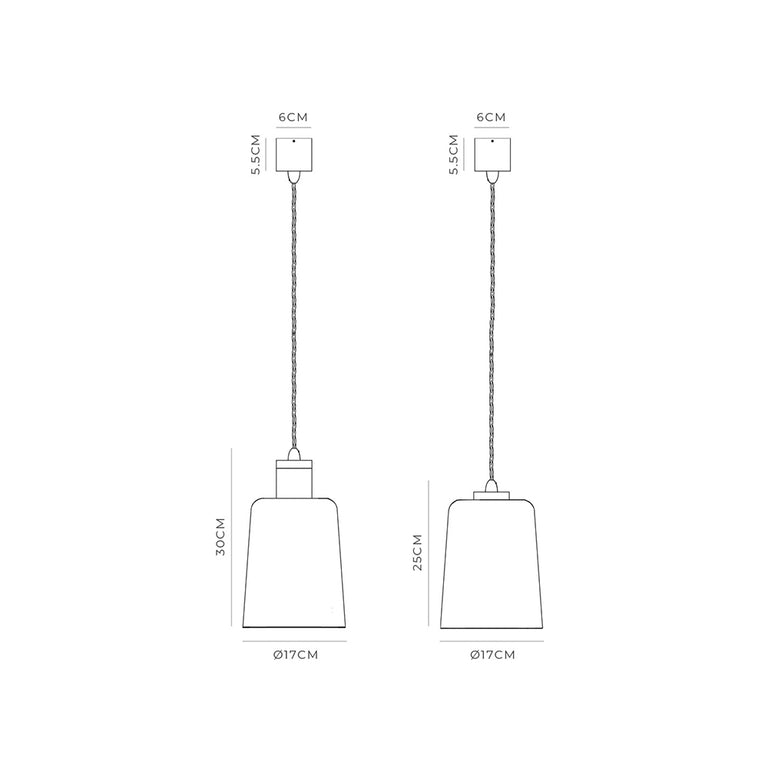 Parlour Square / Round Pendant Light Iron