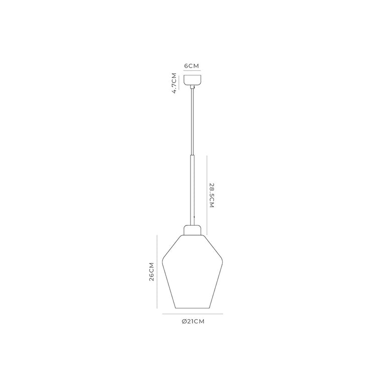 Parlour Lite Geo Pendant Light Textured White / White